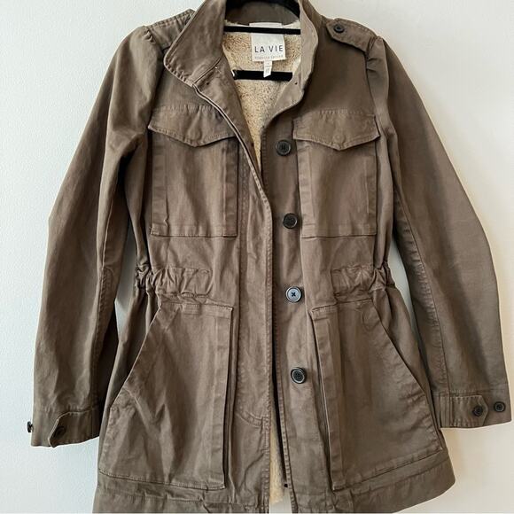 Rebecca Taylor La Vie Stretch Twill Utility Coat - Picture 3 of 9